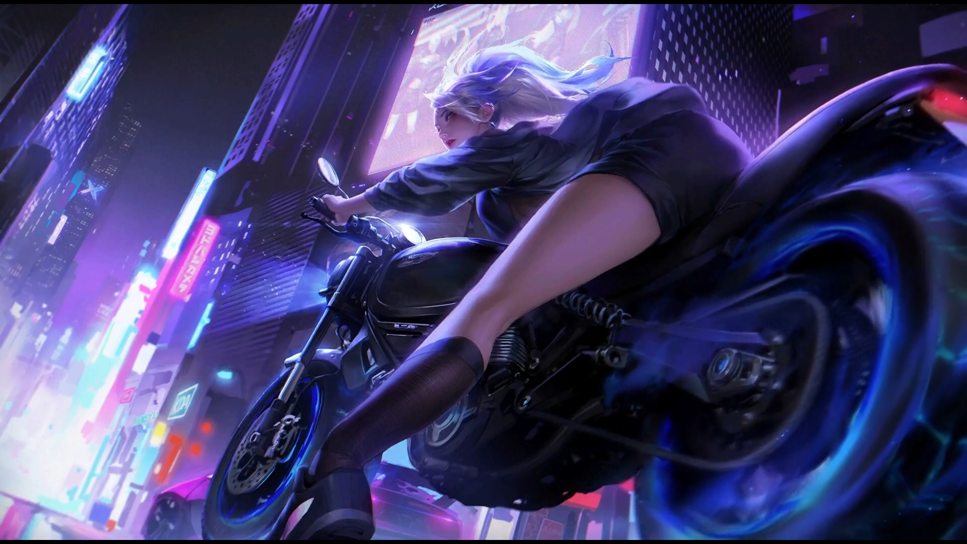 biker-girl-burnout