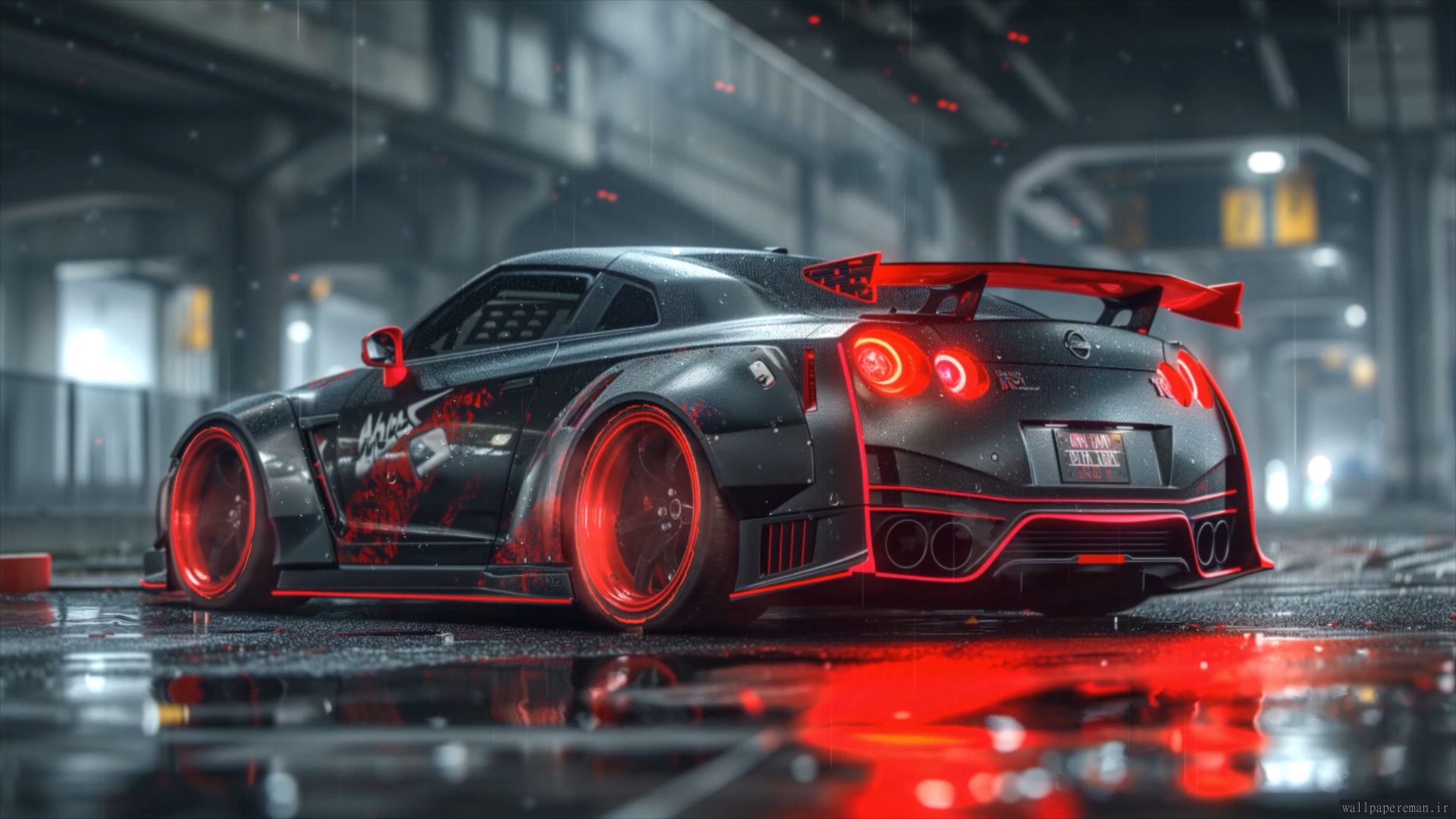 black-and-red-nissan-gtr2-4k