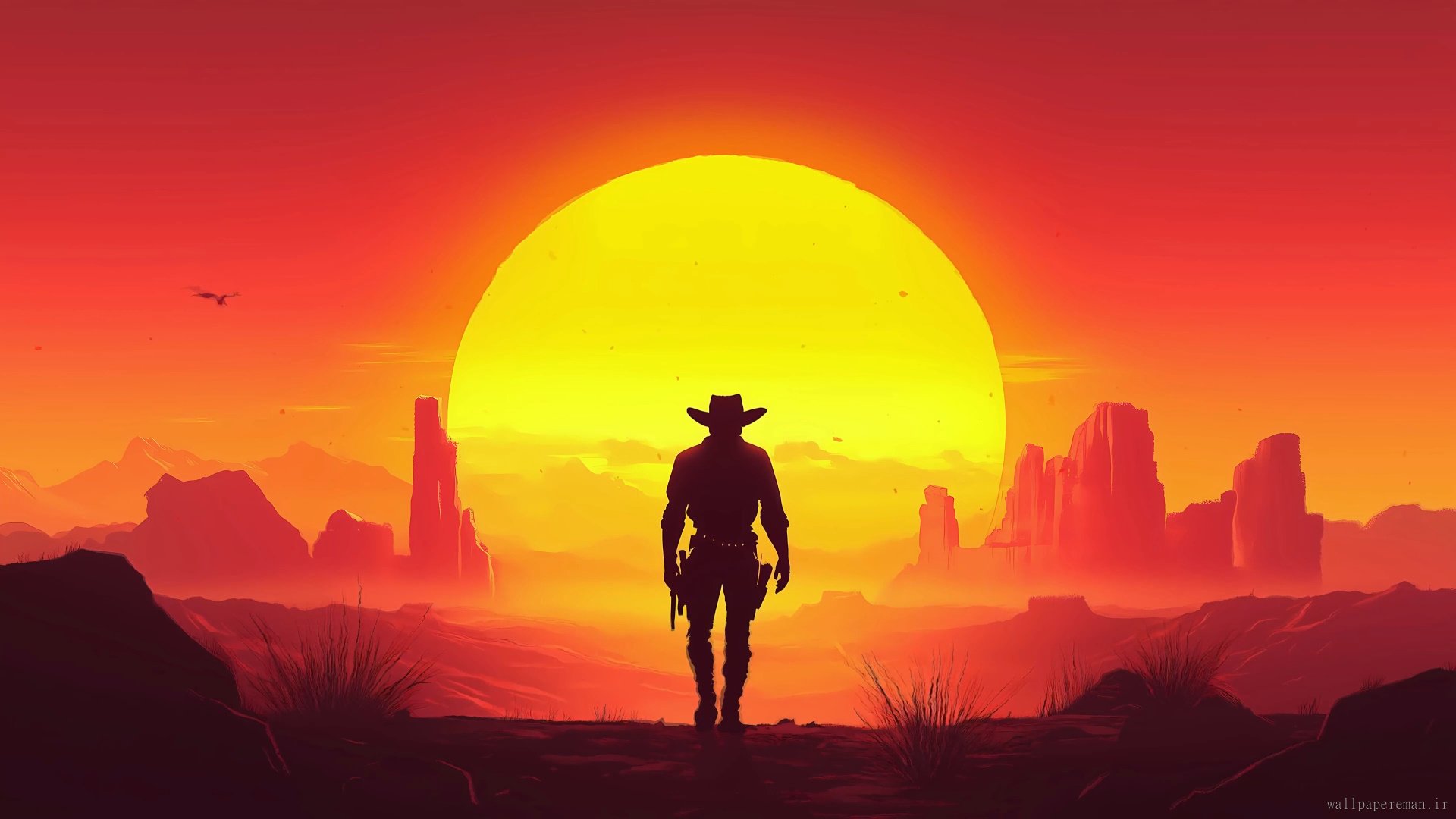 cowboy-on-desert-4k