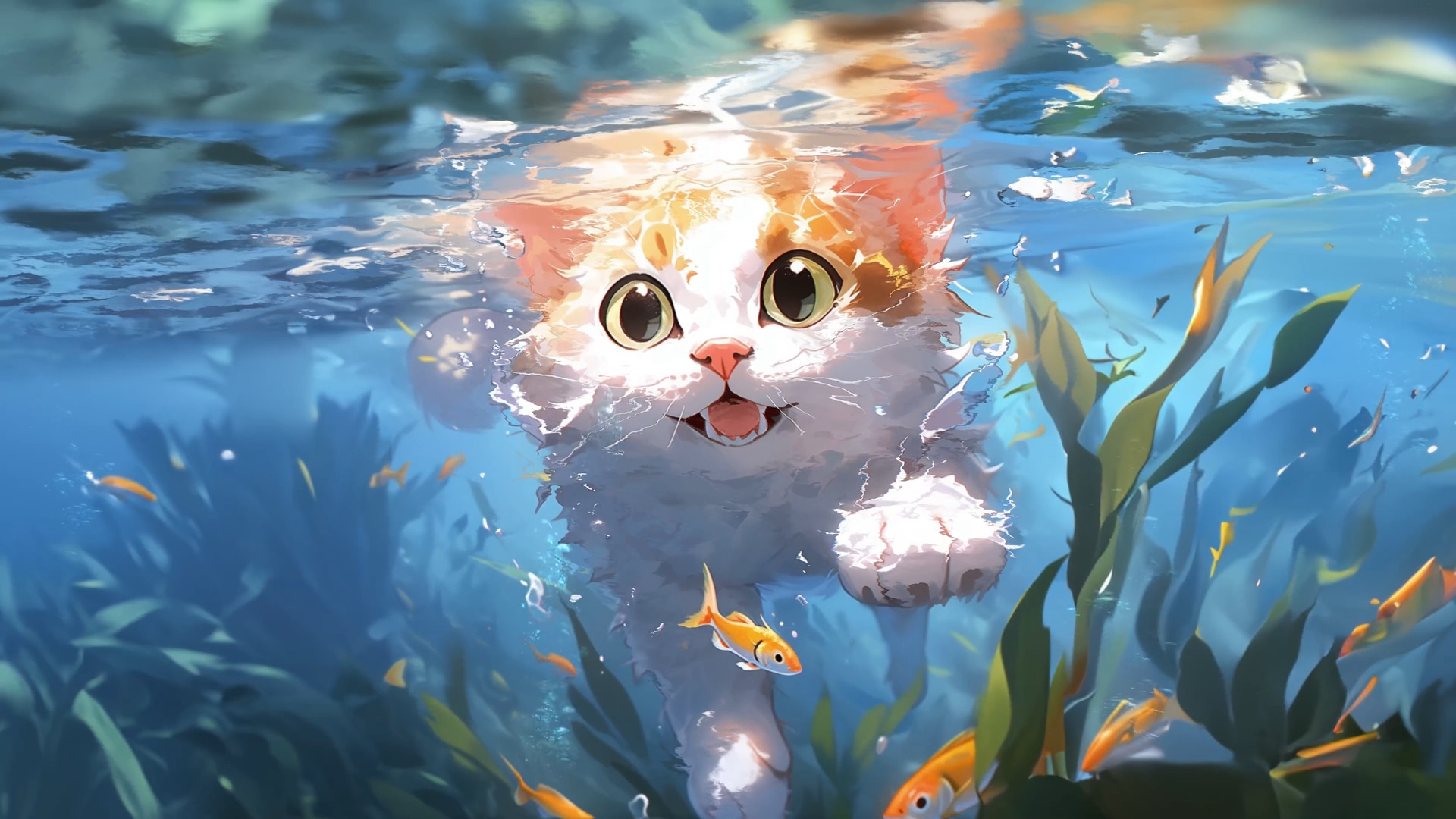cute-cat-underwater