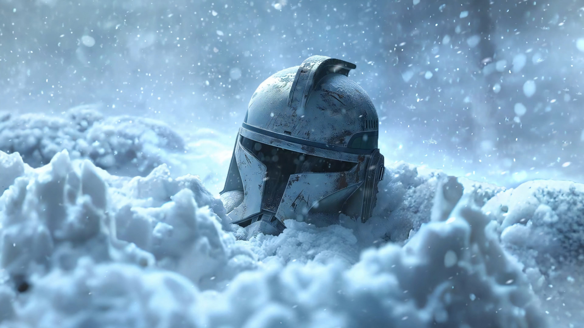knight's-helmet-in-the-snow-4k