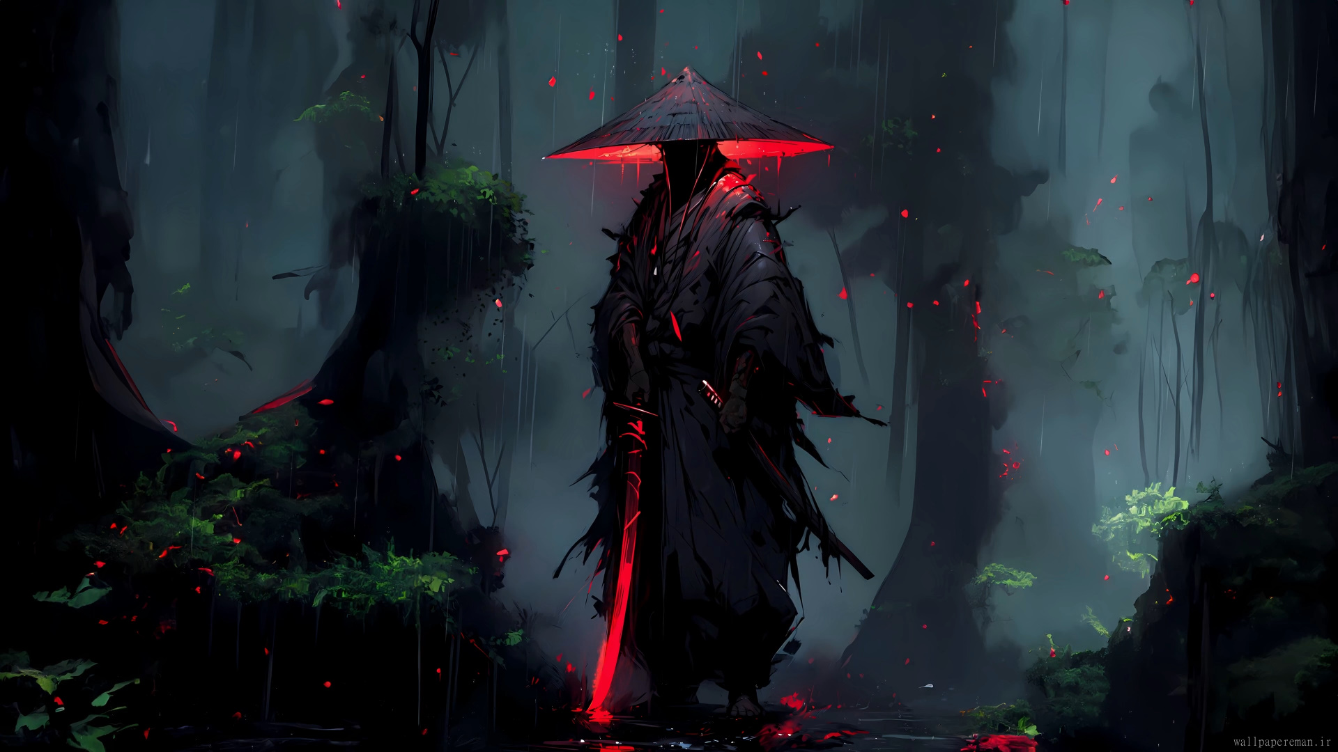 red-samurai-4k